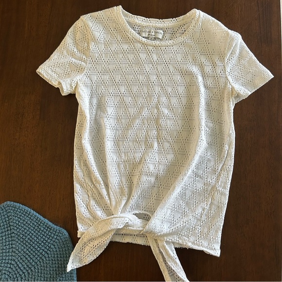 madewell texture and thread front tie shirt - Picture 1 of 3